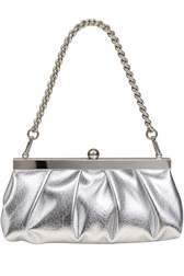 Justine Metallic Silver Elongated Clutch Bag