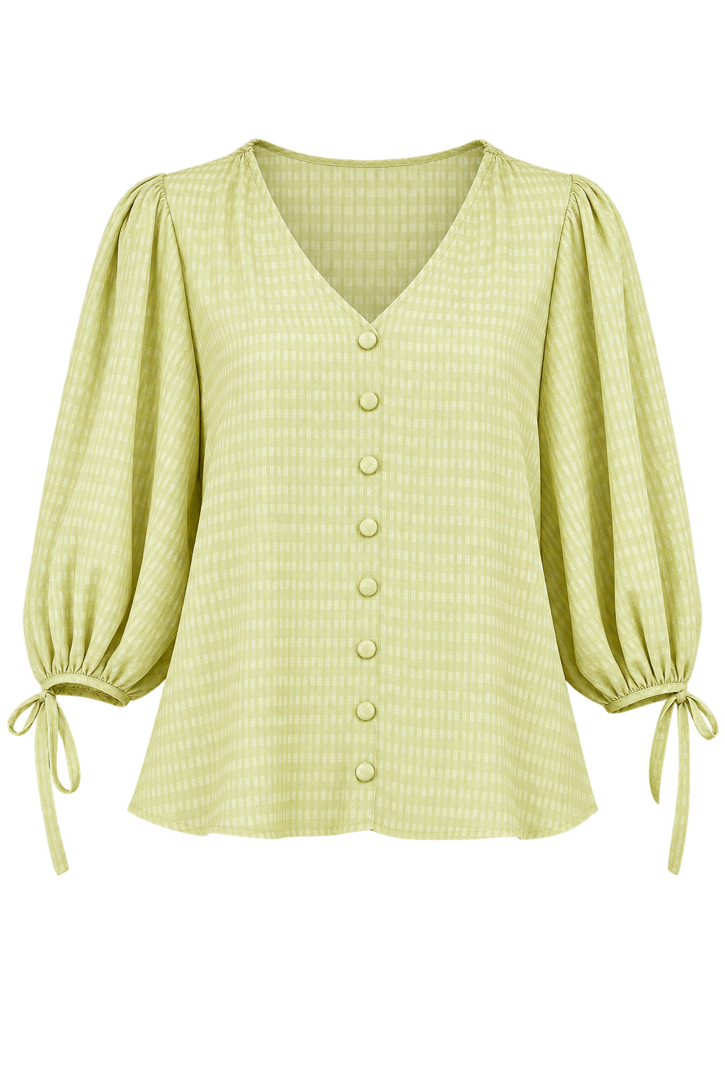 Aster Chartreuse chiffon blouse