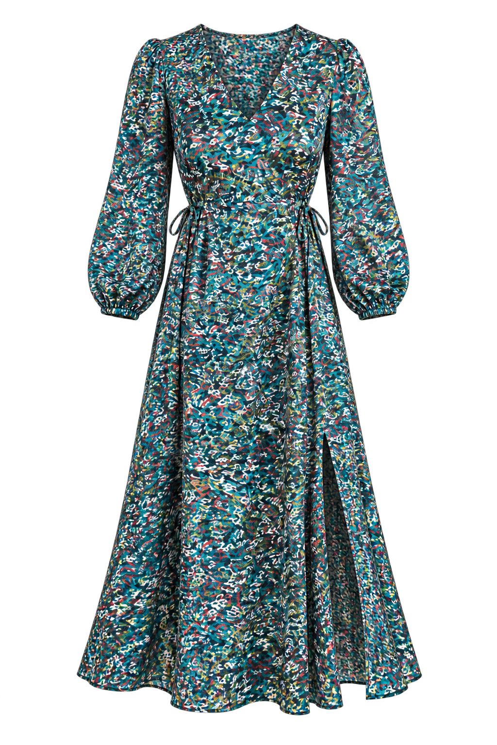 Daphne Satin Print Midaxi Dress