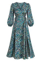Daphne Satin Print Midaxi Dress