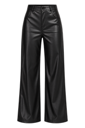 Myrtle Black PU Trousers
