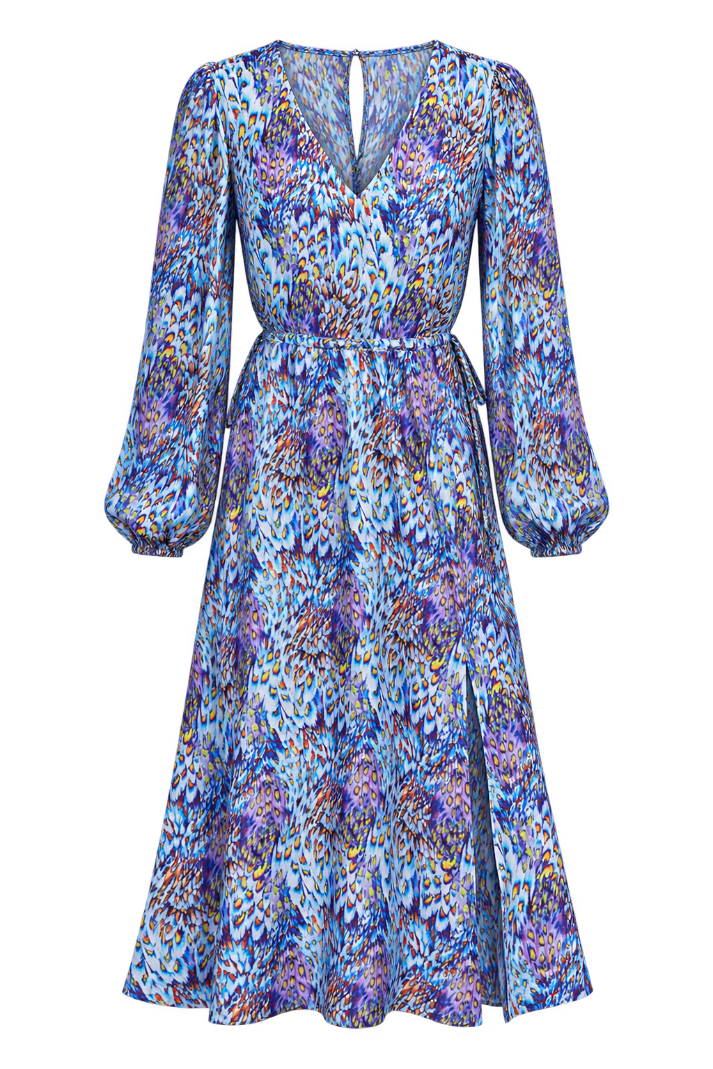 Peacock Print Midaxi Dress