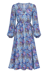 Peacock Print Midaxi Dress
