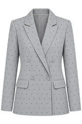Silene Grey and Black Diamante Blazer