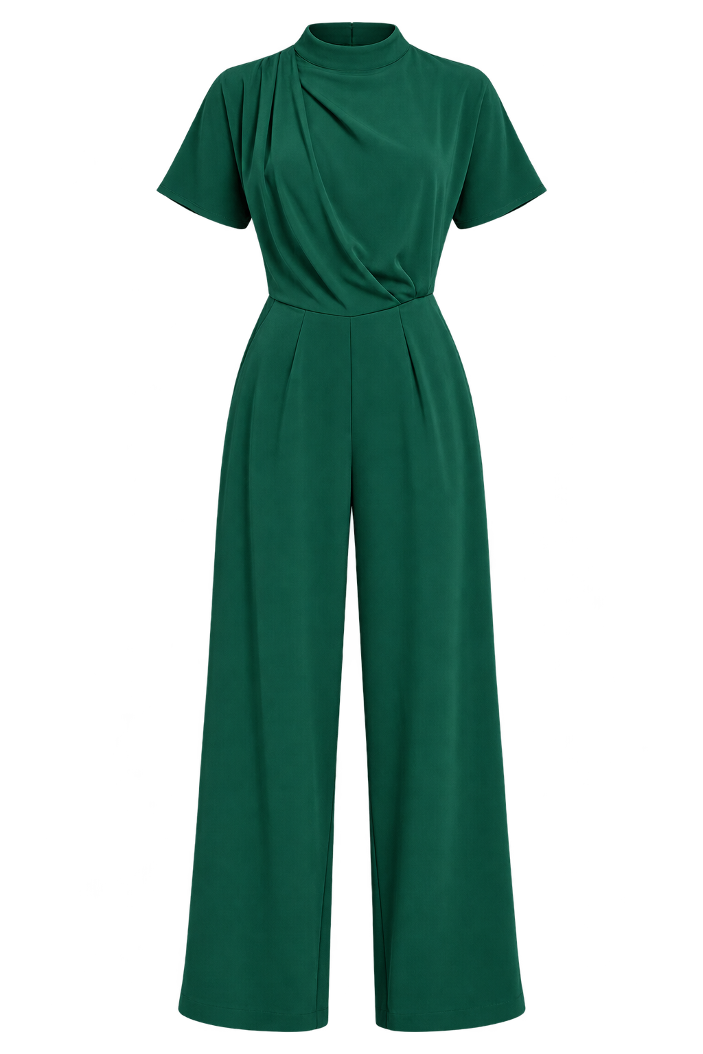 Verbena Green Drape Detail Jumpsuit