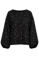 Mireille Black Sequin Fringe Jumper