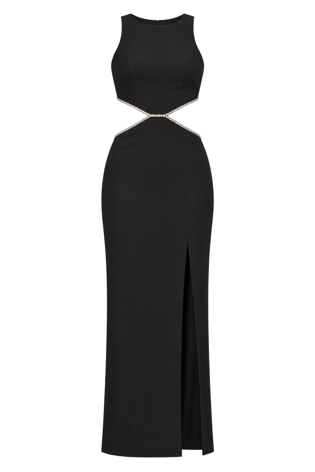 Morisot Black Diamanté Cut-Out Maxi Dress by Chloe Lewis