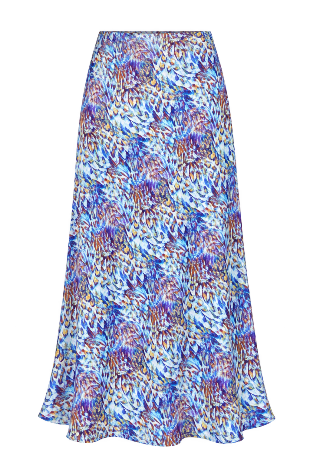 Peacock Print Midaxi Skirt