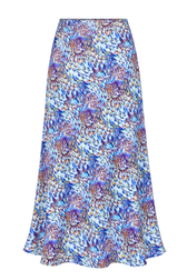 Peacock Print Midaxi Skirt
