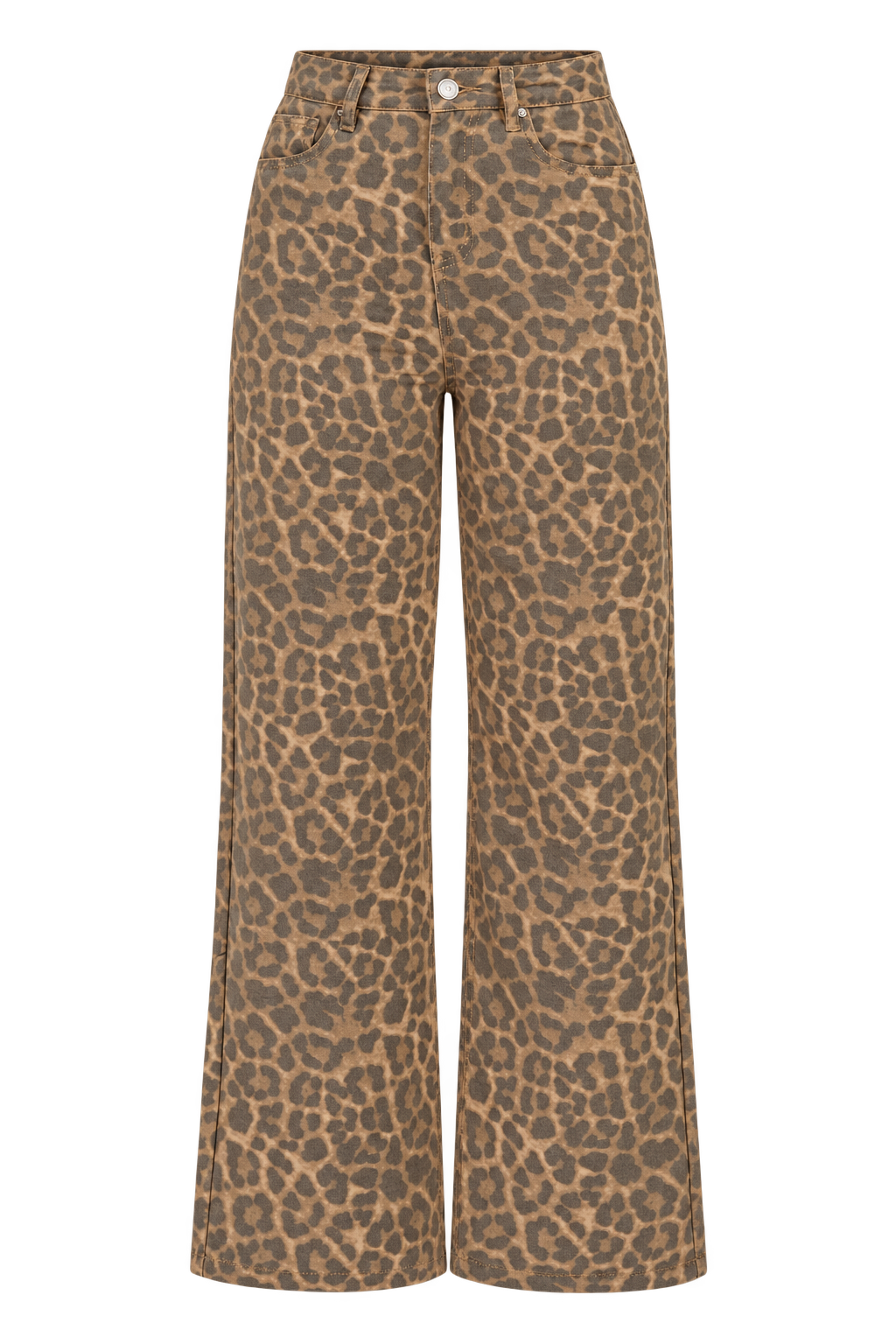 Leonilla Leopard Print Denim Jeans