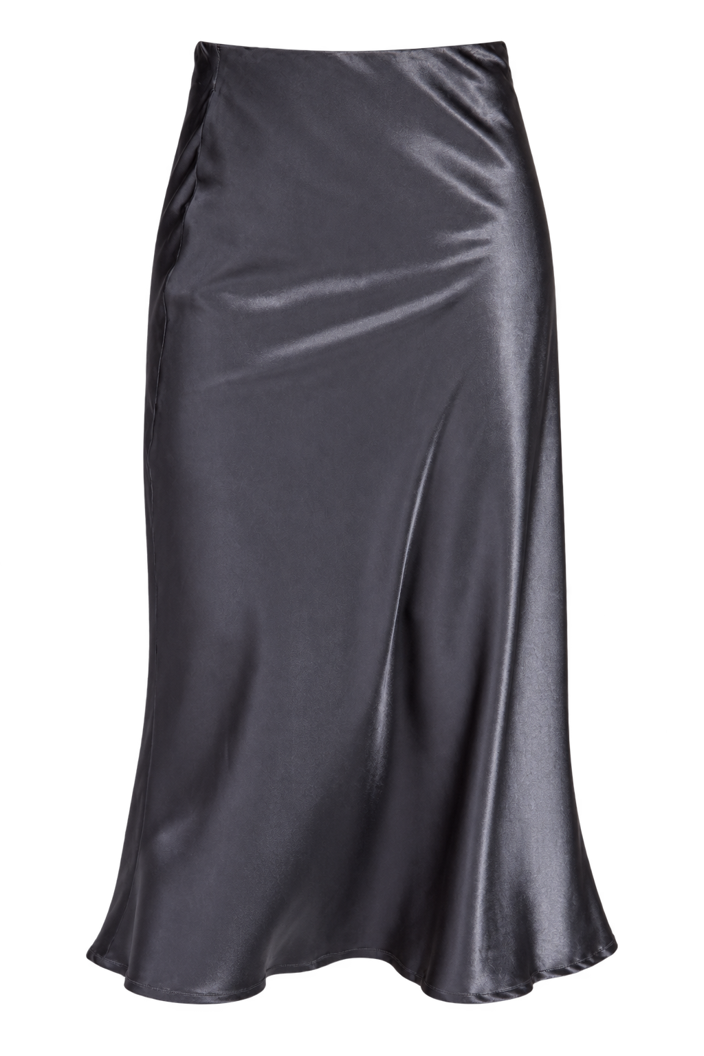 Suzanne Grey Satin Midi Slip Skirt