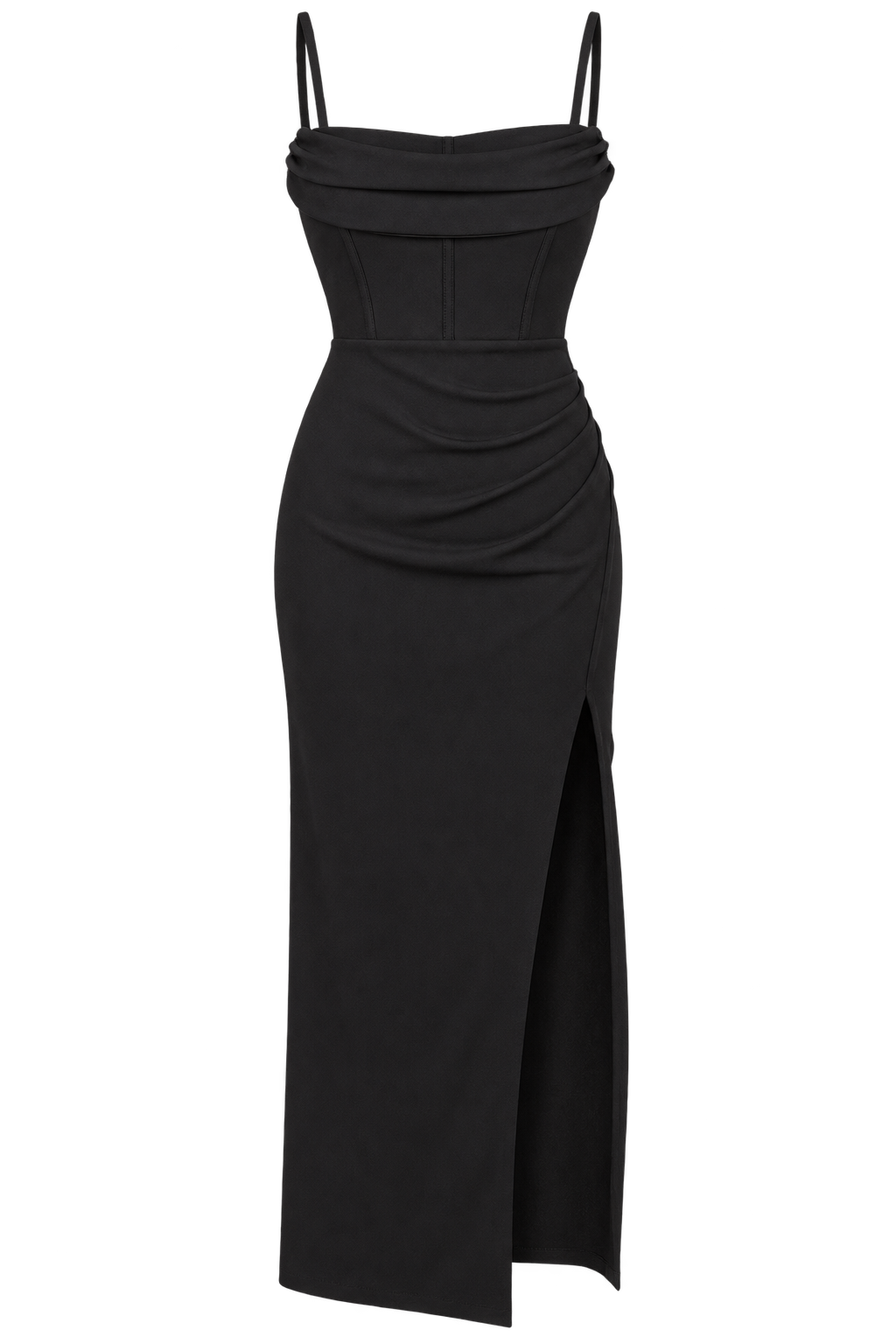 Yayoi Black Corset Detail Maxi Dress by Chloe Lewis